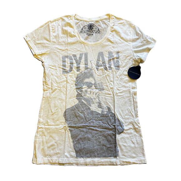 ARCHIVE - DYLAN HARMONICA T SHIRT - Vintage White Women's Tee - Med. - Picture 1 of 4